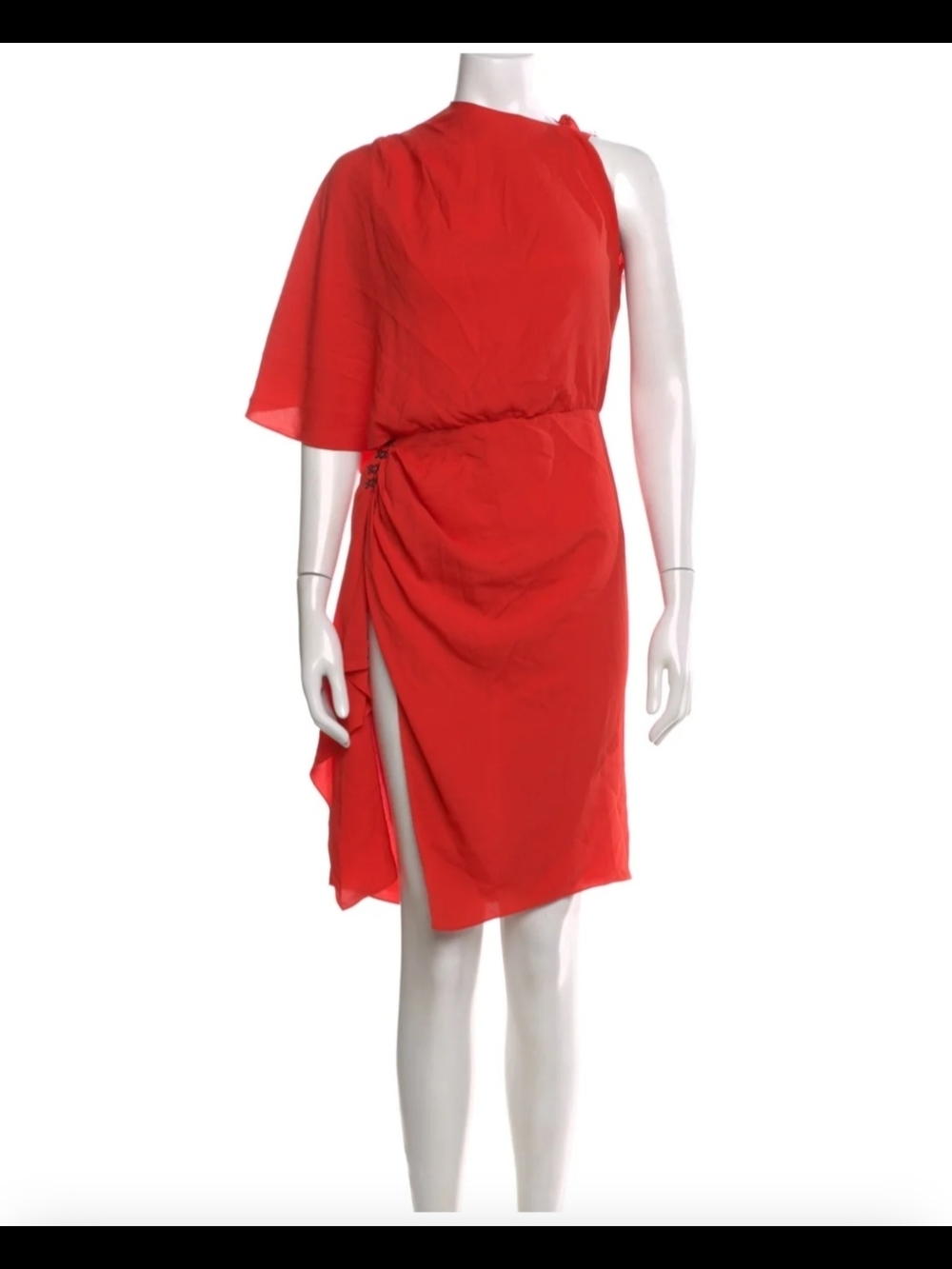 Alexander Wang Red One-Shoulder Asymmetric Dress